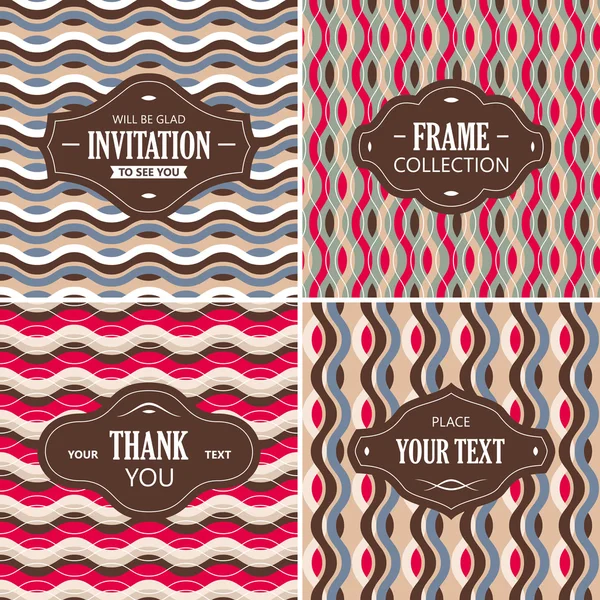 Set vintage frames — Stockvector