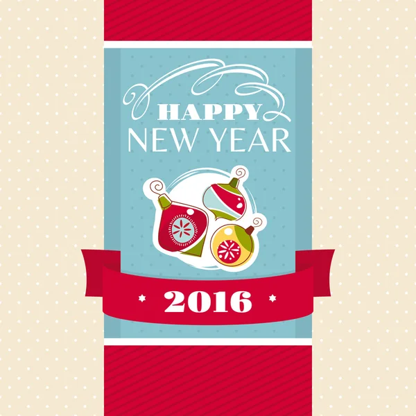 Tarjeta de felicitación de Año Nuevo — Vector de stock