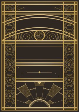 Art nouveau tarzı arka plan