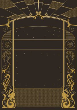 Art nouveau tarzı arka plan