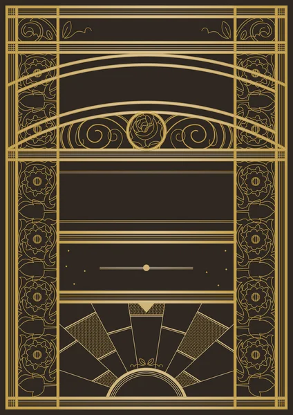 Art nouveau stijl achtergrond — Stockvector