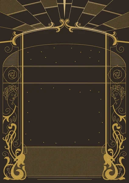 Art Nouveau Style Background — Stock Vector