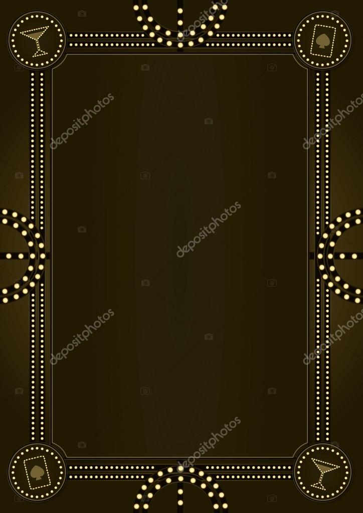 A vintage style decorative background and frame design inspired by prohibition era America.