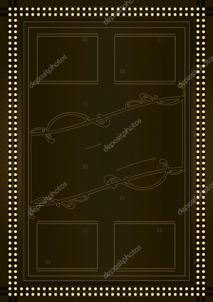 A vintage style decorative background and frame design inspired by prohibition era America.