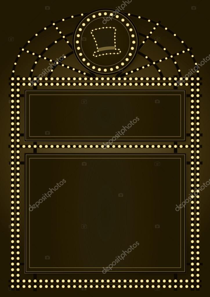 A vintage style decorative background and frame design inspired by prohibition era America.