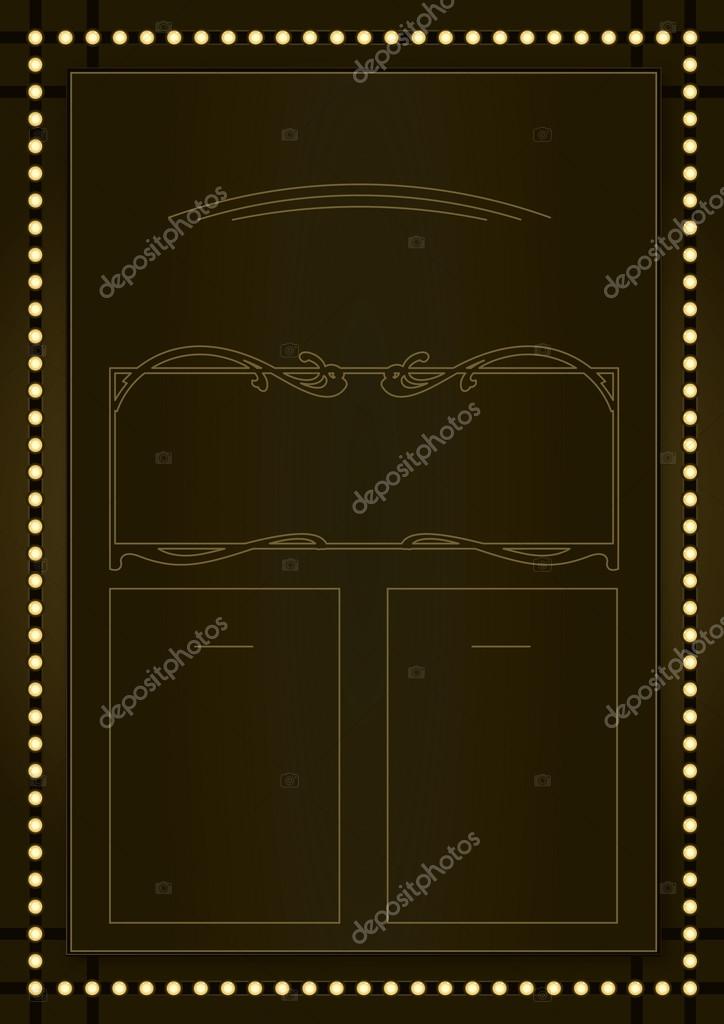 A vintage style decorative background and frame design inspired by prohibition era America.