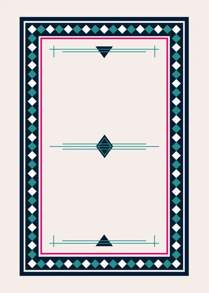 Neo Deco moderne stijl Frame en ontwerpsjabloon — Stockvector