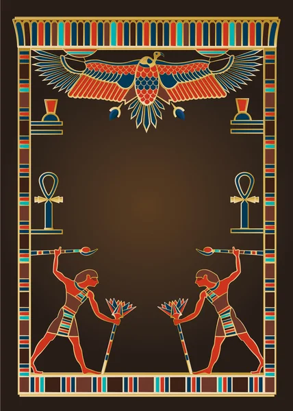 Antecedentes egipcios y elementos de diseño — Vector de stock