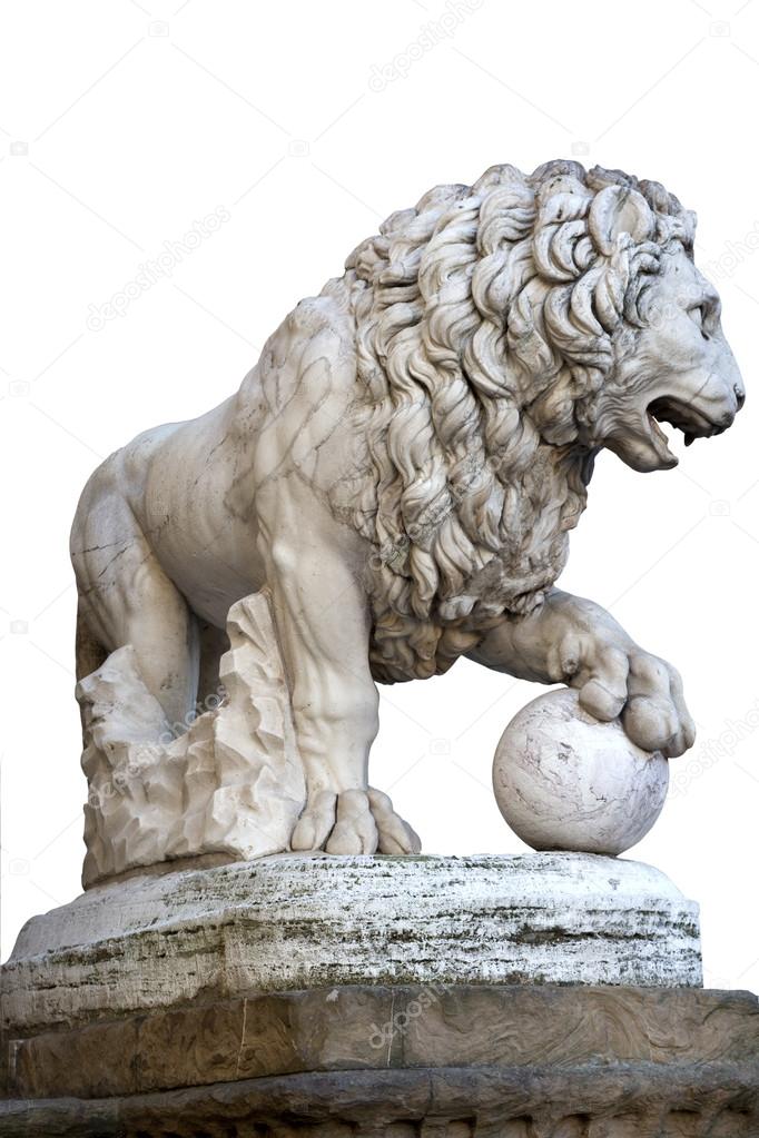 Lion statue in the Loggia della Signoria, Florence.
