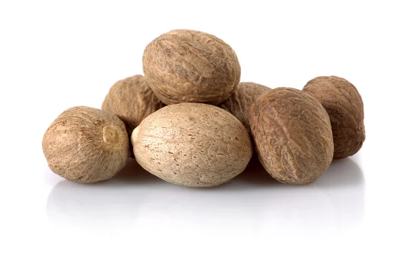 Nutmeg isolated on white background — Stock Photo, Image