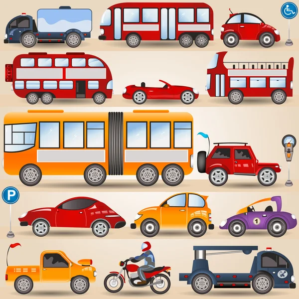 Collection of wheels — Stock Vector