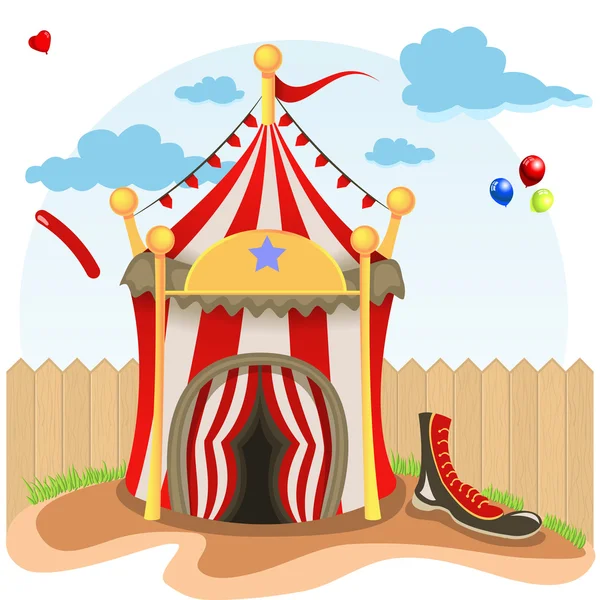 Ilustración de carpa de circo — Vector de stock