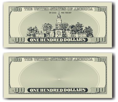 100 Doları bill diğer tarafında