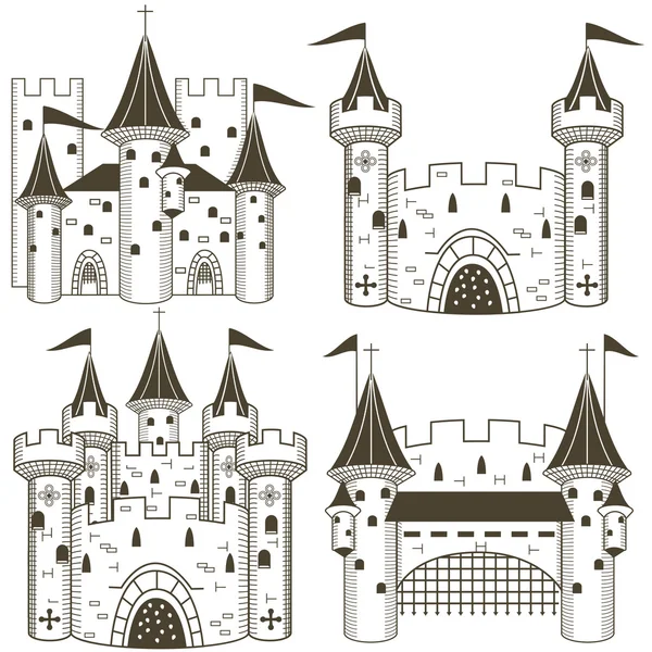 Vector castle collection Vector Graphics