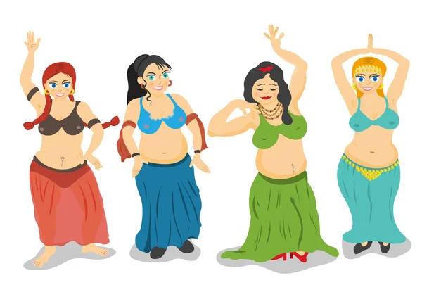 Vector de bailarinas del vientre — Vector de stock