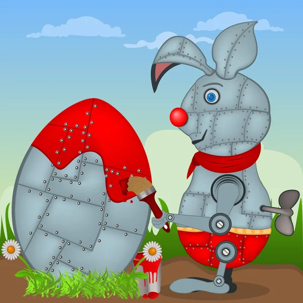 Robo-conejo de Pascua — Archivo Imágenes Vectoriales