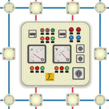 Electric control panel clipart