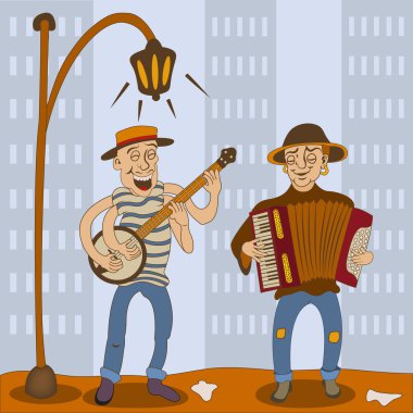 akordeon banjo serenat oyuncular