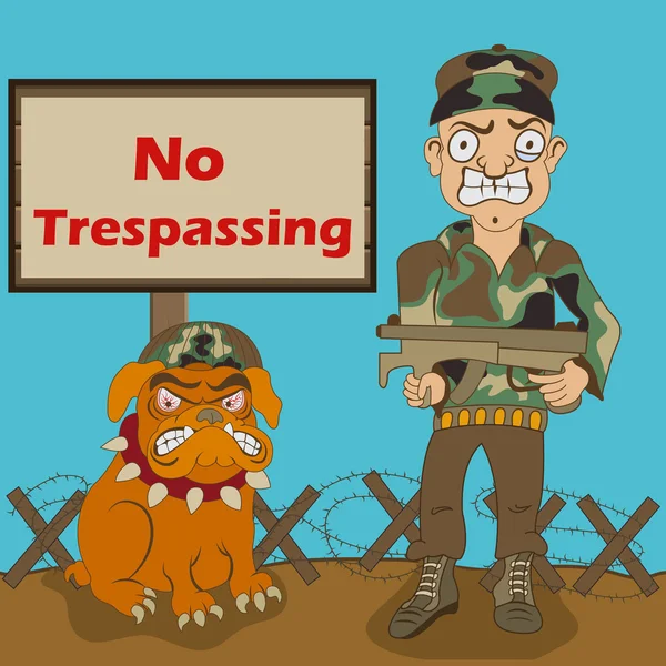 Geen trespassing — Stockvector