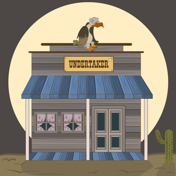 старое западное здание - гробовщик
