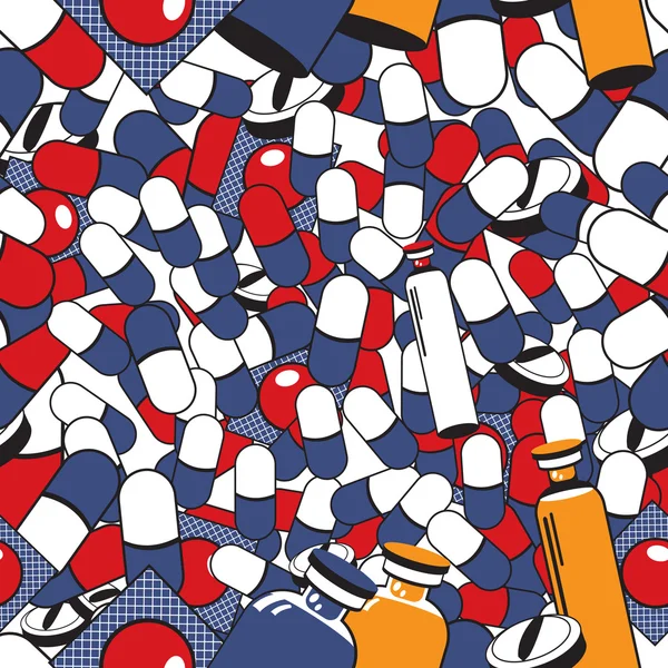 Píldoras medicinales sin costura — Vector de stock