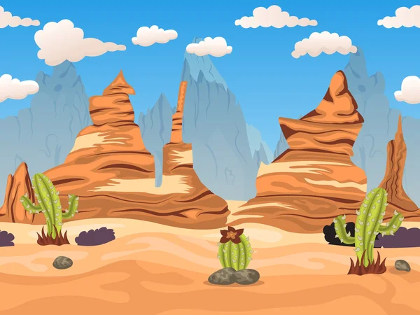 Мультфильм о западной пустыне — стоковый вектор