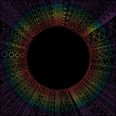 Handdrawn doodle kare