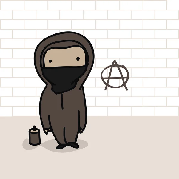 Dessin animé anarchiste — Image vectorielle