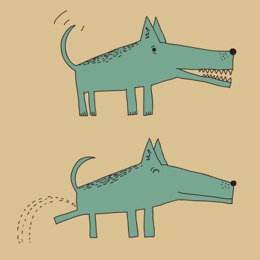 Karikatür köpek peeing
