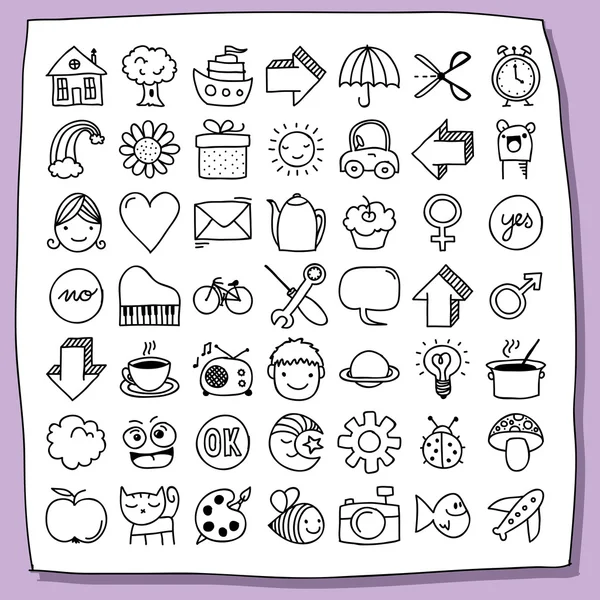 Çocukça doodle Icon set