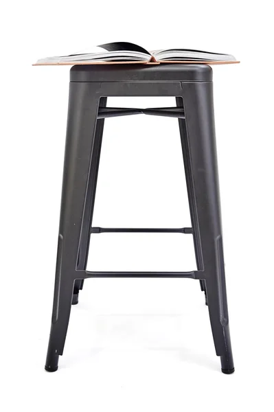 Black Metal Stool — Stock Photo, Image