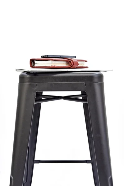 Black Metal Stool — Stock Photo, Image