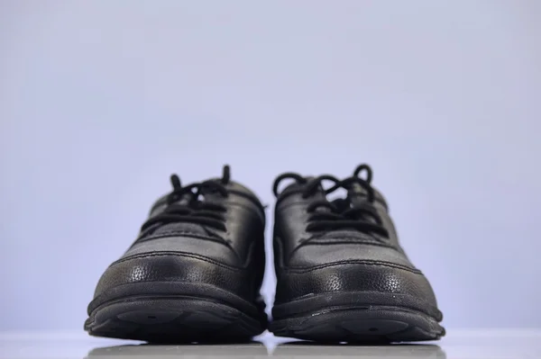 Sapatos de passeio preto — Fotografia de Stock