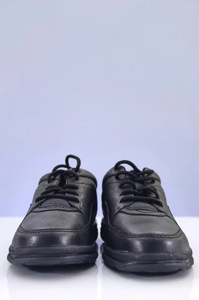 Sapatos de passeio preto — Fotografia de Stock