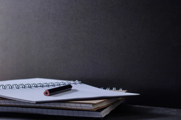 Una Foto Estudio Cuaderno Blanco — Foto de Stock