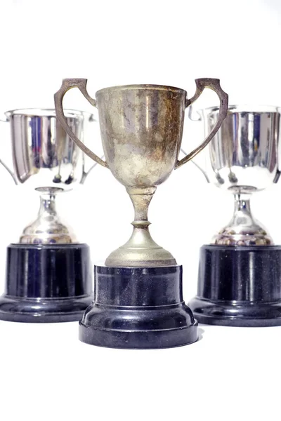Uma Foto Estúdio Uma Taça Troféu — Fotografia de Stock