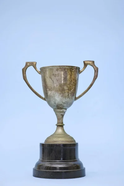 Uma Foto Estúdio Uma Taça Troféu — Fotografia de Stock