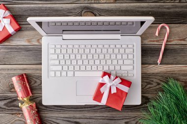 Noel arkaplanının stüdyo fotoğrafı.