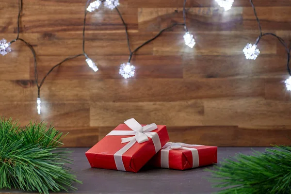 Una Foto Estudio Regalo Navidad — Foto de Stock