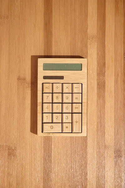 Een Studio Foto Van Een Van Hout Calculator — Stockfoto