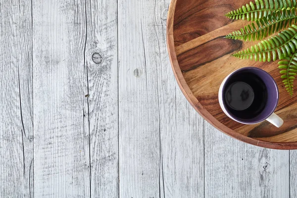 Studio Photo Wooden Coffee Tray — Stock Photo, Image
