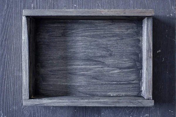 Студийное Фото Черного Деревянного Ящика — стоковое фото