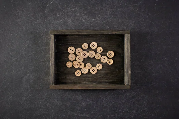 Studio Photo Wooden Buttons — Stock Photo, Image