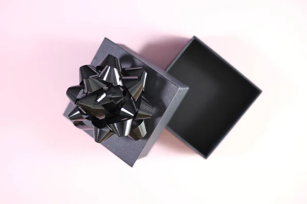 Studio Photo Ofa Black Gift Box — Stock Photo, Image