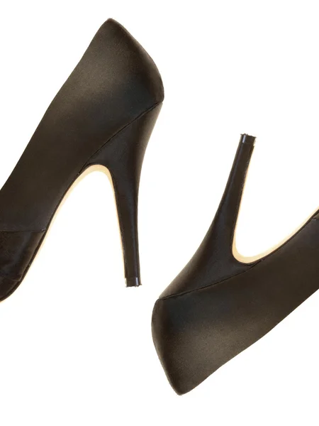 Schwarzer Schuh mit hohen Absätzen — Stockfoto