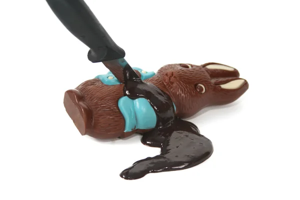 Пасхальный шоколадный кролик — стоковое фото