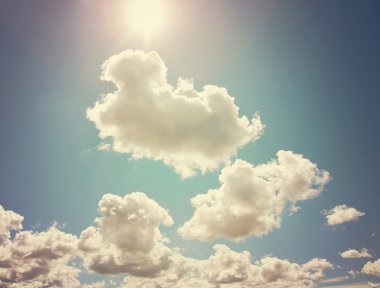 bulutlar ve güneş, gökyüzü ile flare