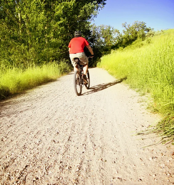 Ciclista in bicicletta — Foto Stock