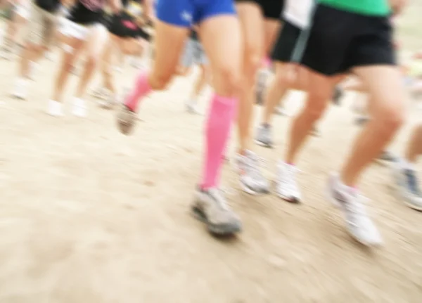 Group of legs running — Stock Photo, Image