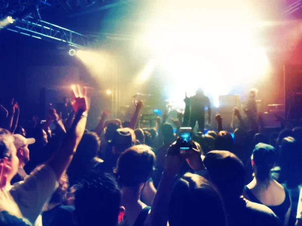 Crowd of people at concert — Stock Photo, Image